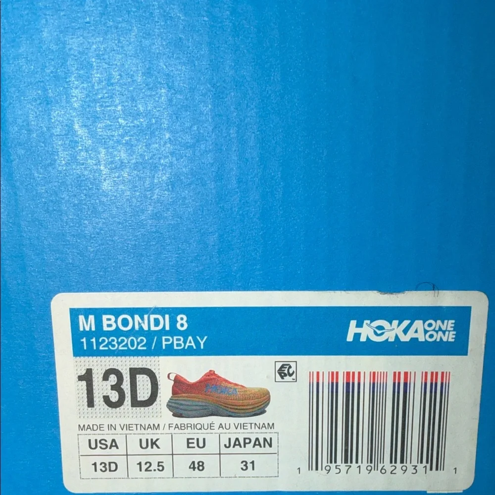Hoka Orange and Yellow Gradient Running Shoe with White Logo - Picture 4 of 4